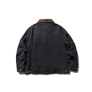 Chaqueta de Lona para Hombre con Logotipo Bordado Personalizado al por Mayor, Servicio OEM, Chaqueta de Trabajo Vintage, Chaqueta Detroit para Hombre con Lavado Intenso y Efecto Desgastado - Product Image 4