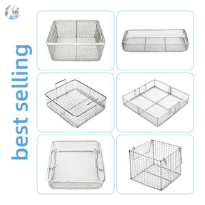 Cestello 304 in rete intrecciata in acciaio inossidabile personalizzato per la pulizia dell'officina industriale cesto in rete metallica - Product Image 3