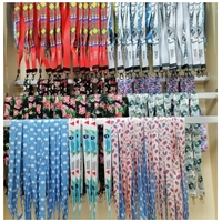 Bracelet en sangle personnalisé Finny Brand pour événements et festivals, imprimé par sublimation, motif écologique sergé rayé léopard marguerite, avec logo, 100%