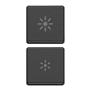 สวิตช์ติดผนังแบบแบนสองปุ่ม สีเทา ขนาด 3.5x6.5x1.5 นิ้ว - Product Image 1