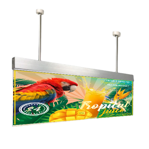 High Brightness Acrylic Crystal Hanging LED Light Box Retail Real Estate Agent's Rectangle Digital Window Display Advertising