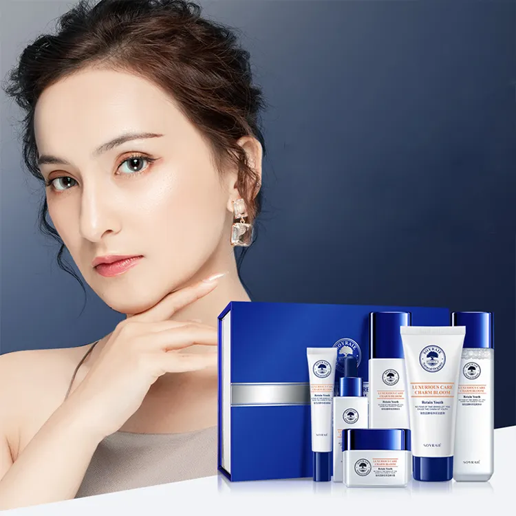 OEM brightning VC 5pcs moisturizing nicotinamide best face skin care set