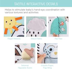 7 en 1 Baby Play Gym Floor Activity Center <span class=keywords><strong>Tapis</strong></span> rampant pour bébé <span class=keywords><strong>Tapis</strong></span> <span class=keywords><strong>de</strong></span> temps pour le ventre avec oreiller en peluche et jouets en peluche - Product Image 5