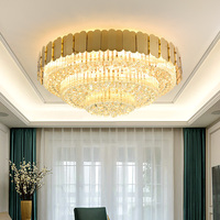 Plafonnier de salon intérieur plafonnier monté sur maison plafonnier LED en cristal pour salon moderne de luxe 30 70