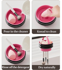 Desktop Plastic Makeup <b>Brush</b> Holder Multi-Angle Rotating Cosmetic Pen Holder Organizer With Lid - Product Image 3