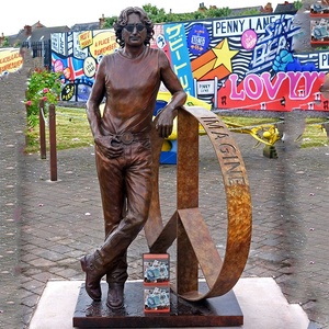 Statua in bronzo all'aperto John Lennon giardino parco decorativo - Product Image 4