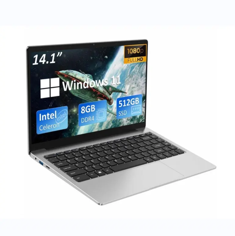 I più popolari notebook da gioco per la scuola F146 notebook da 14 pollici vincono 11 RAM 8GB SSD 128GB argento Computer portatile