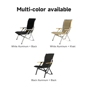 Chaise pliante portable en aluminium polyvalente, moderne, pour l'extérieur, grande et robuste - Product Image 2