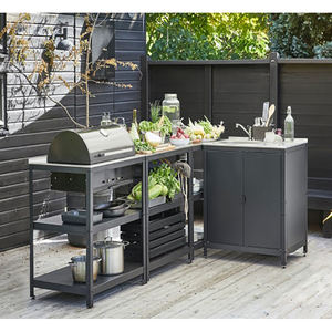 Isola <span class=keywords><strong>Cucina</strong></span> da Esterno in Acciaio Inossidabile 304 Antisolare con Mobile da <span class=keywords><strong>Cucina</strong></span> BLUM a Chiusura Ammortizzata - Product Image 5