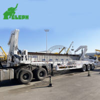 Semi-remorque chargeuse latérale de conteneurs avec capacité de levage de 37 tonnes, fonction complète de levage, chargement et transport de conteneurs