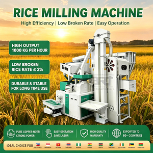 Moulin à riz compact automatique multifonctionnel 900-1000 kg/h pour le broyage et le décorticage industriel - Product Image 1