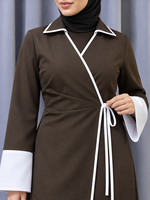 Robe longue et chemisier enveloppant EVE012 – Vêtements musulmans haut de gamme, style décontracté pour le quotidien