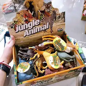 Modello di fauna selvatica cartone animato parco simulazione animale modello di dinosauro animale giocattolo decorazione animale