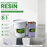 Liant polyuréthane transparent pour allées en gravier liées à la résine, résine PU résistante aux UV pour pavés, colle à haute résistance d'adhérence