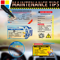 Vinyle Transparent Électrostatique Étiquette Rouleau Pare-Brise Prochain Service Due Changement D'huile Auto Maintenance Service Rappel Autocollants
