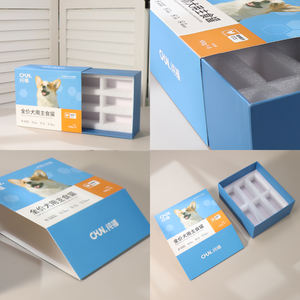 운송 친화적 인 애완 동물 통조림 식품 및 스낵 포장 상자 간편한 운반을 위한 풀 아웃 종이 상자 - Product Image 1