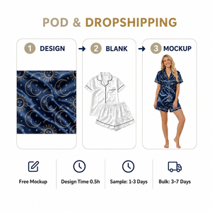 Pigiami di Lusso in Seta Lce Stampati su Richiesta, Completi Estivi a Maniche Corte, Abbigliamento da Notte per <span class=keywords><strong>Donne</strong></span> - Product Image 2