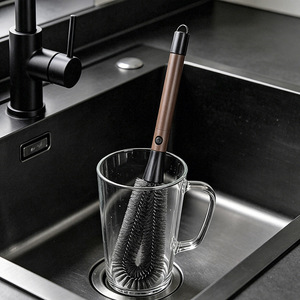 Cup <b>Brush</b> Long Handle 2 In 1 Nylon Bristles For Cleaning Cups Water <b>Bottles</b> Thermos Lids Tea Stains - Product Image 1