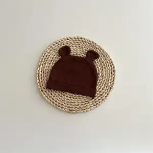 Fall/Winter Newborn Cute Hat Anti-scratch Baby Beanies Solid Color Hood Baby Hat Cap Baby Products