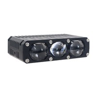 Projecteurs de voiture à 3 lentilles avec ventilateur de refroidissement, feux de calandre LED, feux antibrouillard, feux auxiliaires externes à faisceau haut et bas pour véhicules tout-terrain et camions