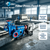 Pompa Lumpur Paduan Krom Tinggi Tahan Korosi untuk Dewatering Lumpur Kota, Pasokan Pabrik Filter Press Feed Pump