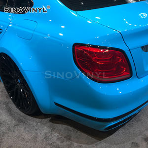 Entrega rápida <span class=keywords><strong>Vinilo</strong></span> autoadhesivo polimérico de alta calidad Cara brillante Película de envoltura de coche roja Película de cristal súper brillante - Product Image 2