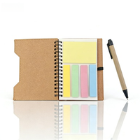 Bloc-notes adhésif portable avec logo personnalisé, combinaison de couleurs, reliure spirale multifonctionnelle pour publicité, idéal pour un cadeau