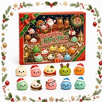 Sac à dumplings en matériau TPR transfrontalier, boîte mystère à compte à rebours, jouet squishy de Noël anti-stress CD232 Fabriqué en Chine