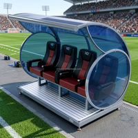 Banc de touche professionnel pour stade - Abri de luxe VIP pour joueurs, abri mobile professionnel pour football pour terrain de football et terrain d'entraînement TBX