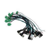 Harnais de câblage M12 femelle 5 broches 24AWG personnalisé, étanche et de qualité assurée, avec bornes tubulaires