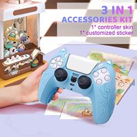Étui de protection en silicone pour manette PS5, accessoires pour console de jeu, antidérapant, doux, avec oreilles de chat, housse de protection pour manette