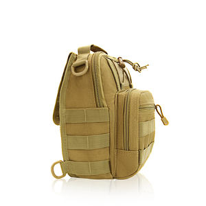 תיק חזה טקטי MOLLE עמיד למים מבד ניילון 600D, תיק גב קומפקטי בצבעי הסוואה לשימוש יומיומי/טיולים - Product Image 2