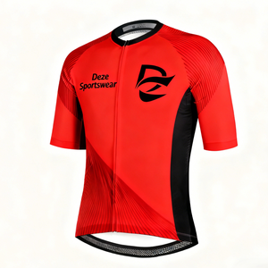 Maillot de cyclisme à manches courtes à séchage rapide avec logo personnalisé imprimé par sublimation pour les événements de course cycliste sur route unisexe, les sports de plein air et les cadeaux - Product Image 2