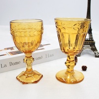 LANGXU verres à vin vintage coupe à glace à rayures verticales design chaud gobelet à vin en gros verre doré moderne