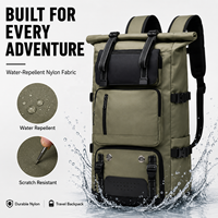 Fabricant de sacs à dos de voyage grande capacité OEM ODM, sac à dos extensible 58L pour ordinateur portable avec compartiment à chaussures et poche antivol