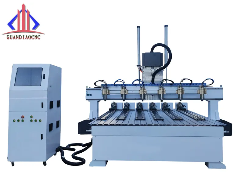 Cina Heavy Duty 1325 2040 MDF Multi Head DSP Vacuum Table 3D CNC Router tagliatrice per Solidwood MDF