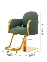 Fauteuil de Barbier en Cuir Gris Hydraulique Inclinable Durable pour Salon de Coiffure et Salon