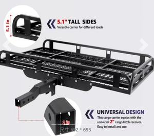 Panier de chargement arrière de voiture en acier noir avec panier de remorque, rangement rabattable durable et design amovible - Product Image 5