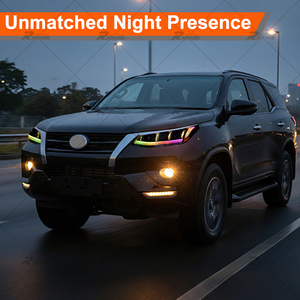 ไฟหน้า LED เปลี่ยนสี RGB สำหรับรถยนต์ฟอร์จูนเนอร์ ปี <span class=keywords><strong>2021</strong></span>-2024 |   ชุดไฟหน้าดัดแปลงโดยตรง ซ้ายและขวา - Product Image 4