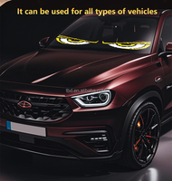 Écran LED à animation de texte défilant, panneau LED pour camion, yeux de démon, affichage LED flexible pour pare-brise de voiture