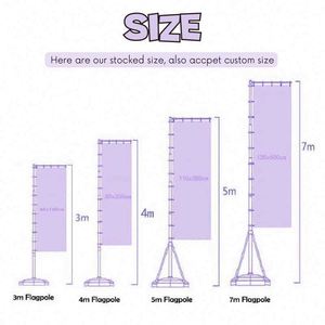 Sublimation Digital Logo Outdoor Advertising Polyester Fabric Custom Nobori Flags and Banners - Product Image 2