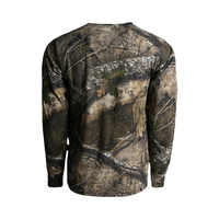 Vente en gros de chemises de pêche au canard UV avec protection solaire camouflage vert old school avec impression par sublimation pour hommes, vêtements de chasse performants