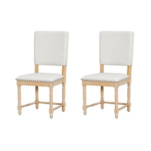 DB TOPMAX Chaises de salle à manger rembourrées 2 pièces traditionnelles vintage avec dossier naturel rembourré - Product Image 4