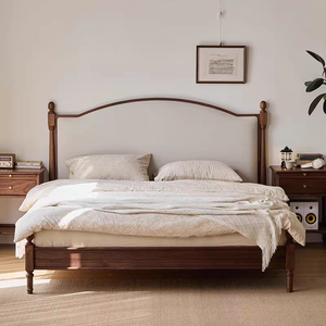 <span class=keywords><strong>Lit</strong></span> <span class=keywords><strong>mural</strong></span> en bois de chêne massif de style rétro américain, minimaliste nordique, avec rembourrage doux, <span class=keywords><strong>lit</strong></span> de princesse G - Product Image 1