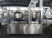 Machine de remplissage rotative compacte pour l'eau de coco et les boissons protéinées avec doseur d'azote, prolonge la durée de conservation, réduit l'oxydation