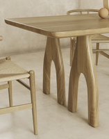 Tables de salle à manger en bois massif 8 places d'appoint Ensemble de luxe moderne pieds de café Table en bois naturel pour le dîner