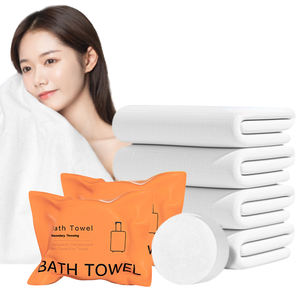 ผ้าขนหนูอาบน้ำแบบใช้แล้วทิ้ง น้ำหนักเบา พกพาสะดวก ระบายอากาศได้ดี ผลิตจากผ้าไม่ถักทอ บีบอัดสำหรับการเดินทาง โรงแรม ชายหาด สระว่ายน้ำ - Product Image 4