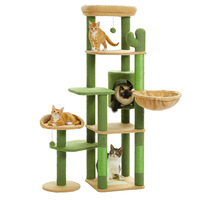 Arbre à chat en bois massif écologique personnalisable avec un design original, construction robuste et durable, surface résistante aux rayures