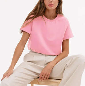 Camiseta de Diseñador con Logotipo Personalizado al por Mayor, Estampado DTG, Lisa, Extra Grande, para Mujer, Negra, Blanca, 100% Algodón, Fabricante de Camisetas Unisex - Product Image 1