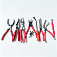 Ensemble de 10 pinces pour colliers de serrage de tuyaux automobiles et de conduites de carburant, kit d'outils de réparation automobile en acier au carbone robuste avec gants de travail